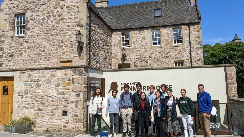 Students at Adam Smith house